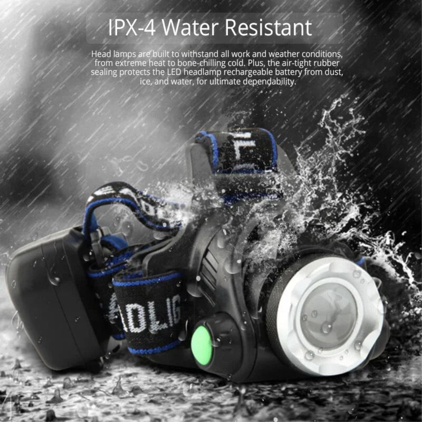 Rechargeable Waterproof  LED Headlamp Torch