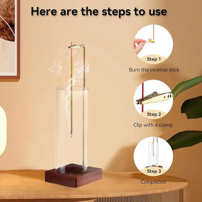 Incense Sticks Holder with Removable Glass