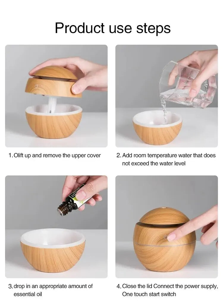 Wood Grain Air USB Ultrasonic Humidifier