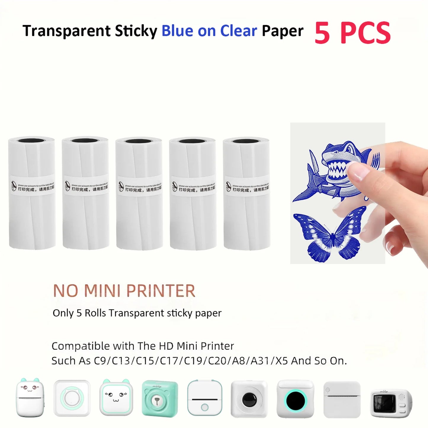 Thermal Portable Inkless Mini Bluetooth Printer