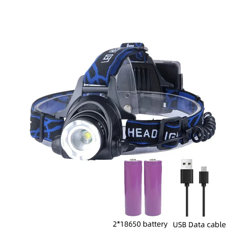 Rechargeable Waterproof  LED Headlamp Torch