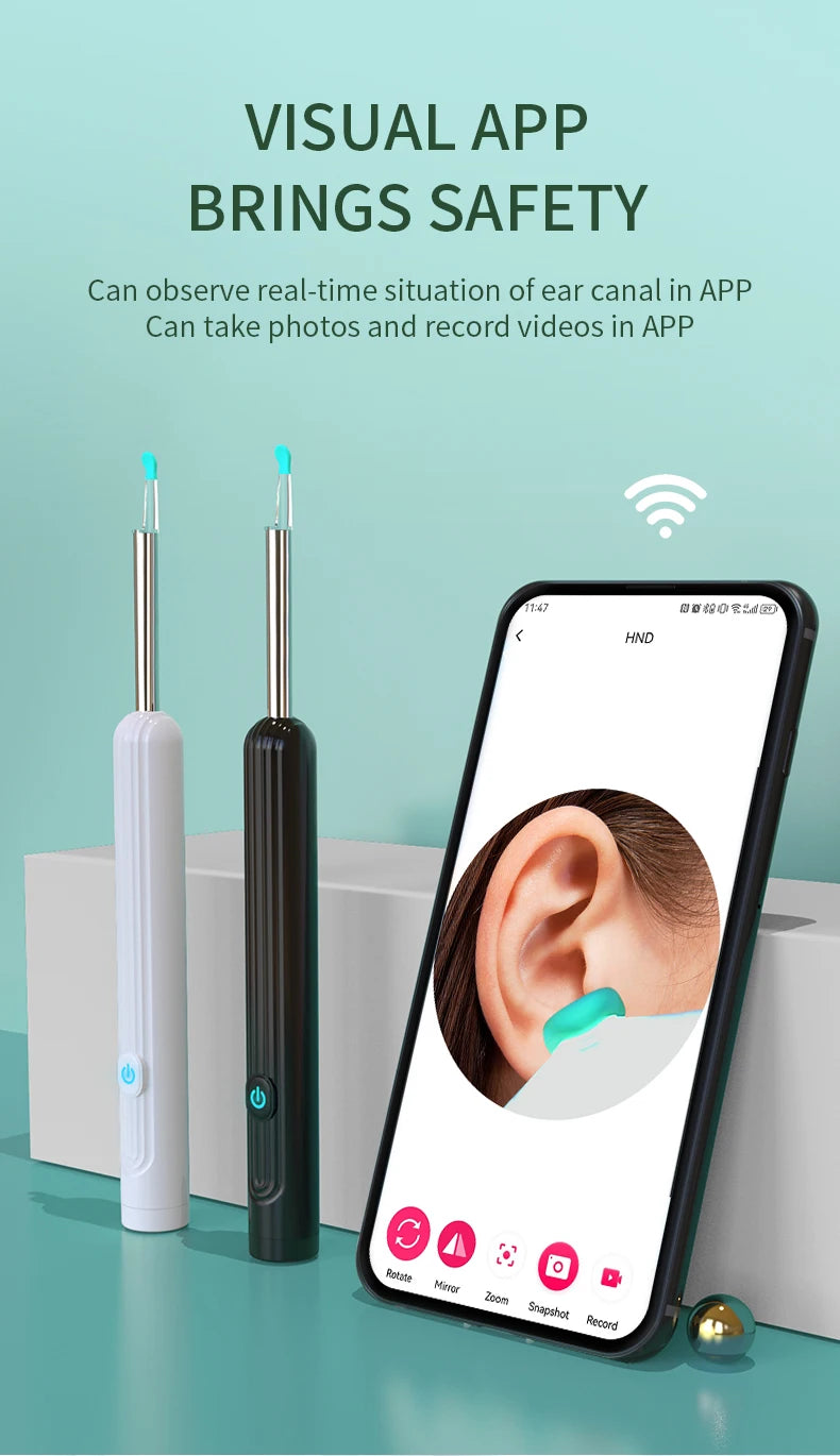 Smart Visual Ear Cleaner with Camera 1296P