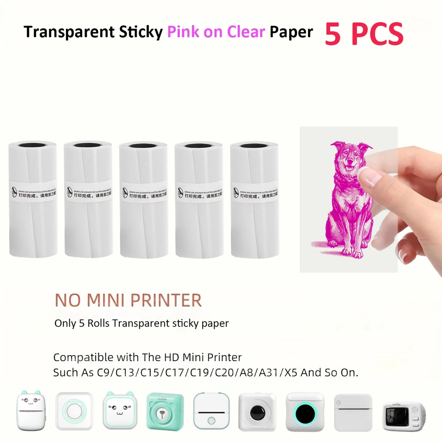 Thermal Portable Inkless Mini Bluetooth Printer