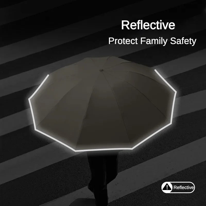 Automatic Folding Umbrella With Reverse Reflective Strip