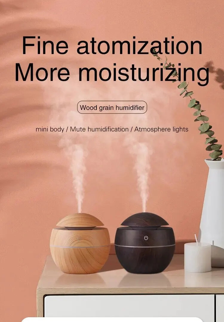 Wood Grain Air USB Ultrasonic Humidifier