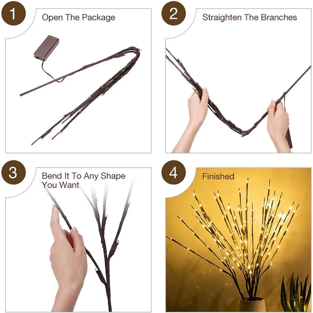 LED Artificial Branch Lamp For Decor