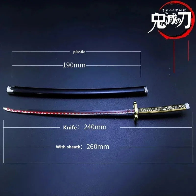 Demon Slayer 25cm Metal Katana Swords Toy