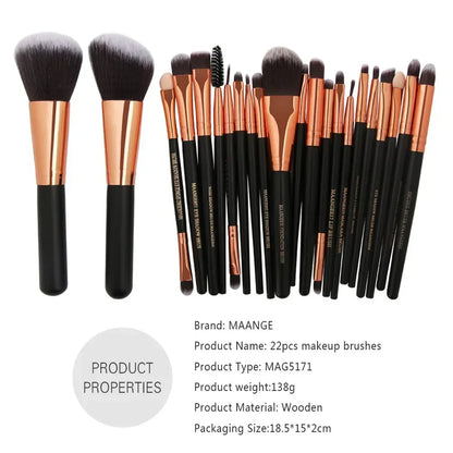 3/13/22pcs Professional Makeup Brushes Set